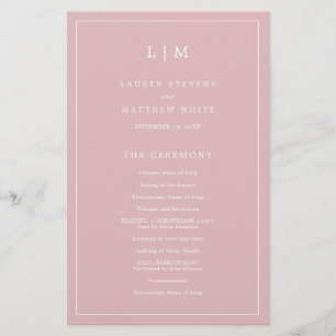 Lauren Pink Monogram Elegant Wedding