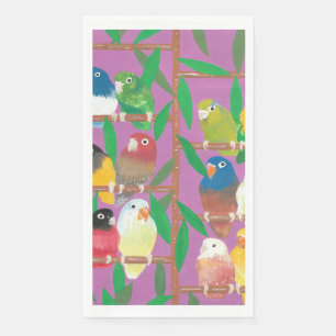 Lauren Rosenberg Original Parakeet Large Vertical Napkin