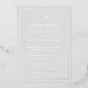 Lauren Silver Monogram Elegant Wedding