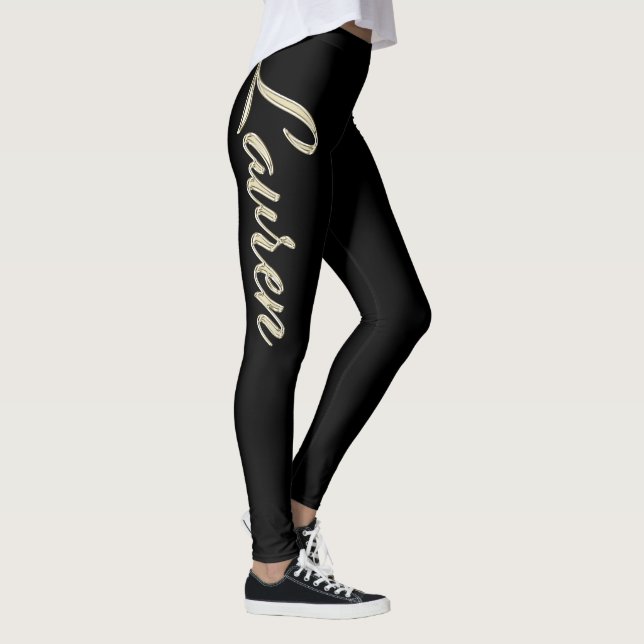 Lauren white Handwriting trousers Leggings (Right)