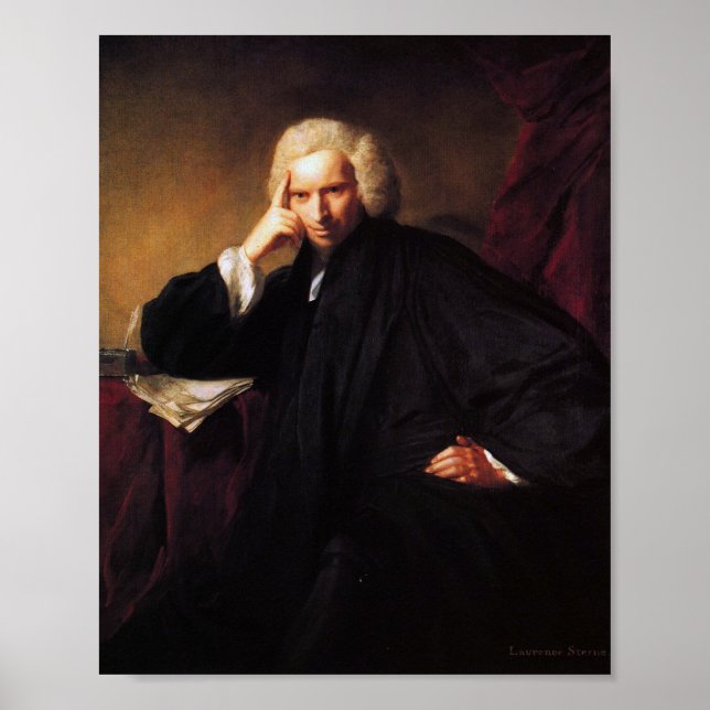 Laurence Sterne (painting by Sir Joshua Reynolds) Poster (Front)