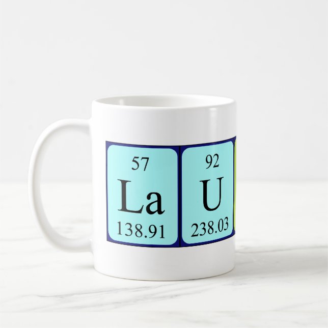 Laurenne periodic table name mug (Left)