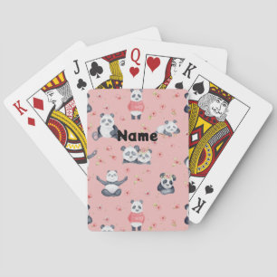 Lauren's Pandas - Personalised   Playing Cards
