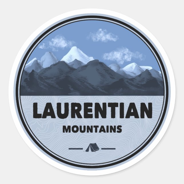 Laurentian Mountains Quebec Canada Camping Classic Round Sticker (Front)