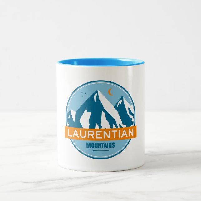 Laurentian Mountains Quebec Canada Two-Tone Coffee Mug (Center)
