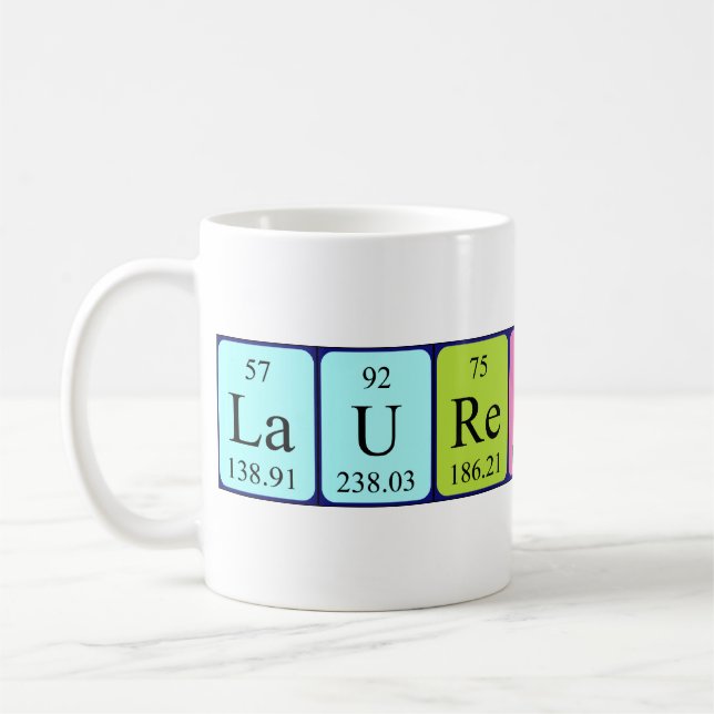 Laurentina periodic table name mug (Left)