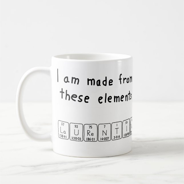 Laurentine periodic table name mug (Left)