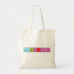 Laurentios periodic table name tote bag