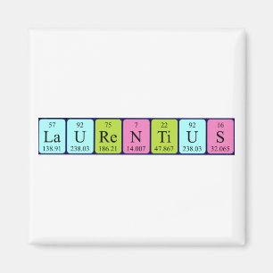 Laurentius periodic table name magnet