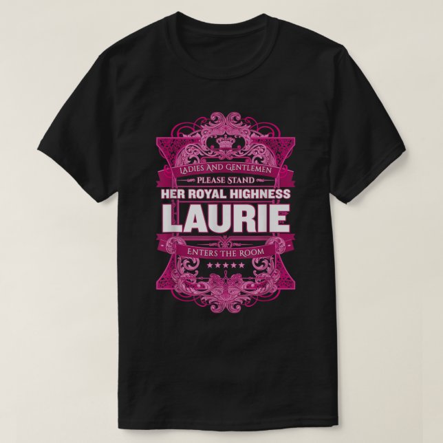 Laurie First Name  T-Shirt (Design Front)
