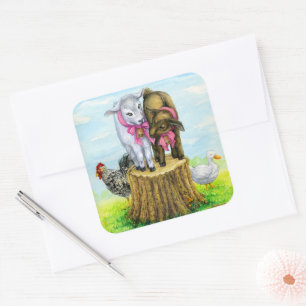 Laurie's Critters Square Sticker