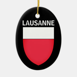 Lausanne coat of arms, SWITZERLAND Ceramic Ornament