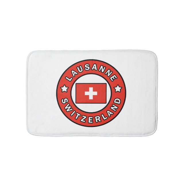 Lausanne Switzerland Bath Mat (Front)