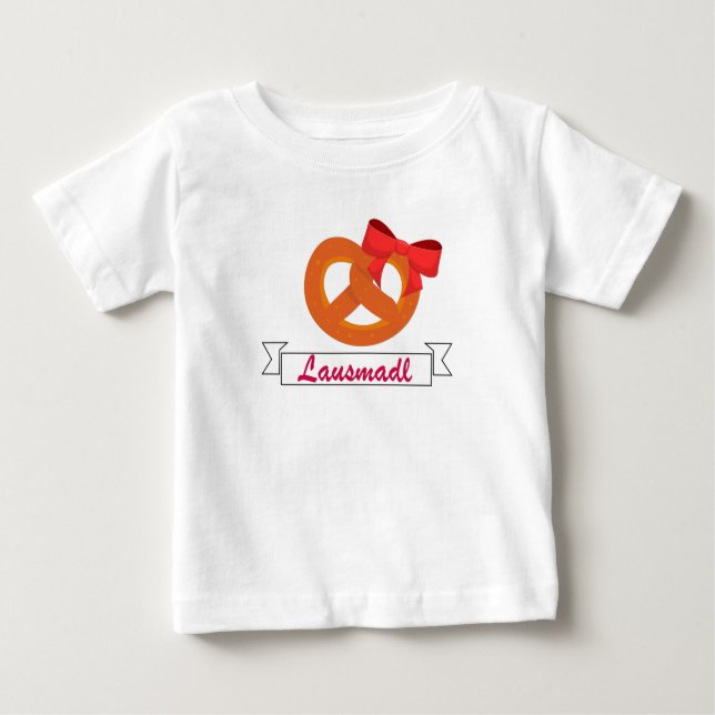 Lausmadl Oktoberfest Dirndl Bayern Spruch Baby T-Shirt (Front)