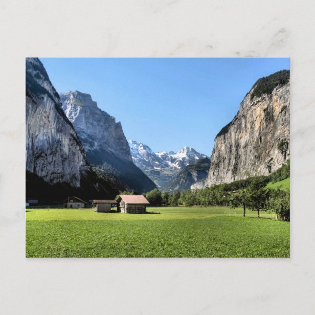 Lauterbrunnen glacial valley postcard (Front)