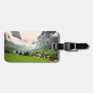 Lauterbrunnen Switzerland stylised Luggage Tag