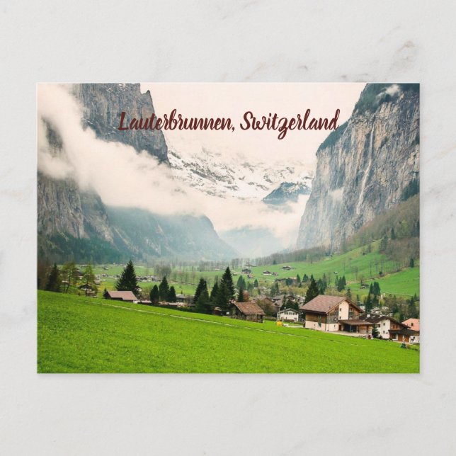Lauterbrunnen Switzerland stylised Postcard (Front)