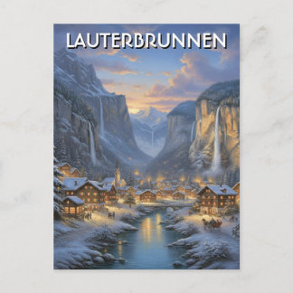 Lauterbrunnen Switzerland Travel Postcard