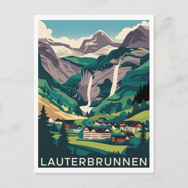 Lauterbrunnen Switzerland Travel Postcard (Front)