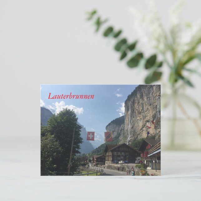 Lauterbrunnen Valley, Switzerland Postcard (Standing Front)