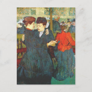 Lautrec at the rouge two women waltzing postcard