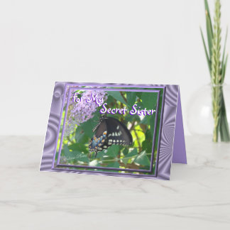 Lav-Bfly Secret Sister- customise Card