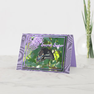 Lav-Butterfly Secret Sister- or any ocassion Card