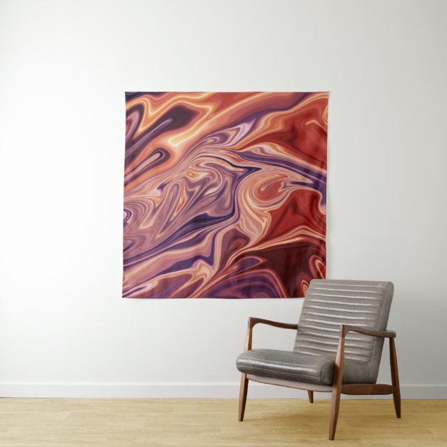 Lava abstract art tapestry (In Situ)