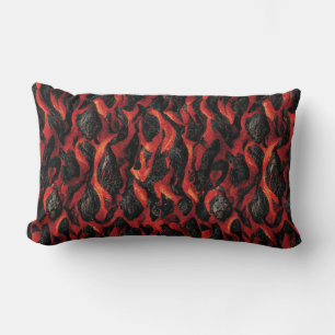 Lava And Volcanic Rocks   Volcano Magma pattern Lumbar Cushion