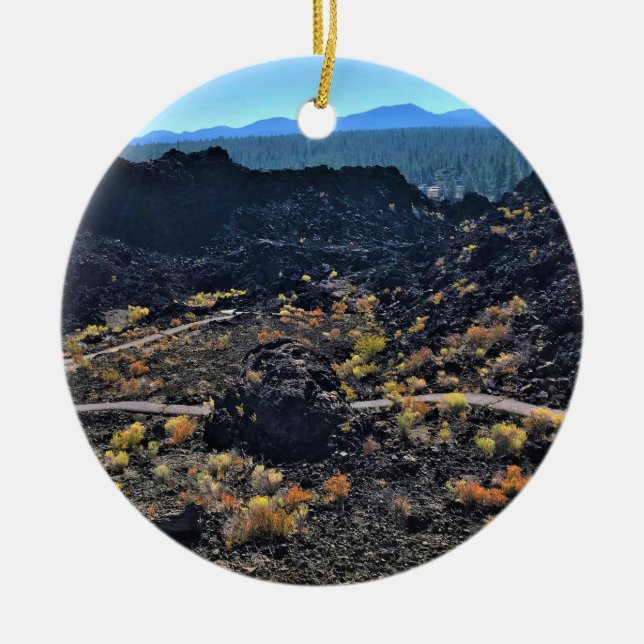 Lava Butte Trail, OR Ceramic Ornament (Front)