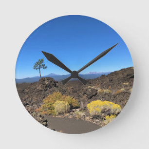 Lava Butte Trail, OR Round Clock