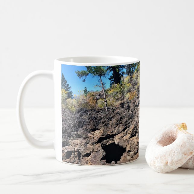 Lava Cast Forest, OR Coffee Mug (With Donut)