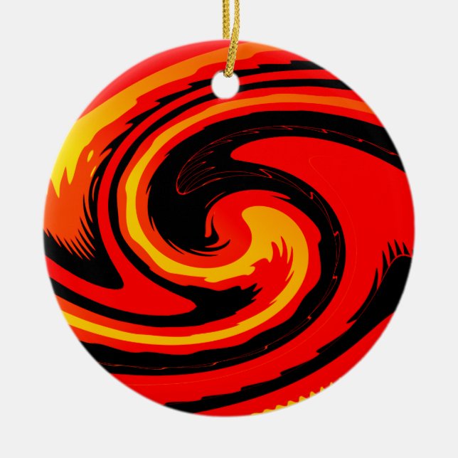 Lava   ceramic ornament (Front)