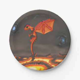 Lava Dragon Paper Plate
