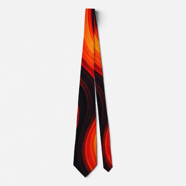 Lava Flow" – Abstract Molten Wave Tie (Front)