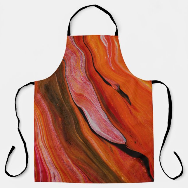 Lava flow in different shades of red apron (Front)