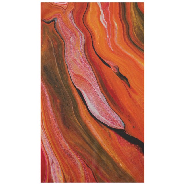 Lava flow in different shades of red tablecloth (Front)