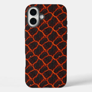 Lava Flow Seamless Pattern iPhone 16 Plus Case