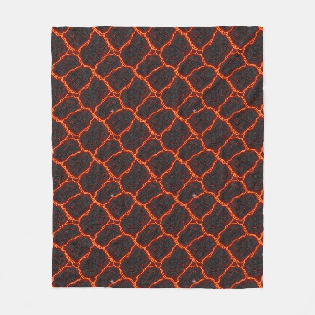 Lava Flow Seamless Pattern Fleece Blanket (Front)