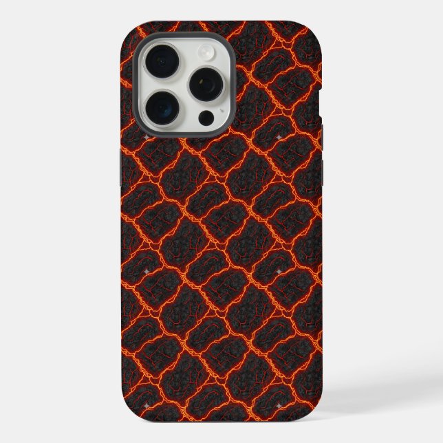 Lava Flow Seamless Pattern iPhone Case (Back)