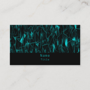Lava Fractal Business Card, Teal Card