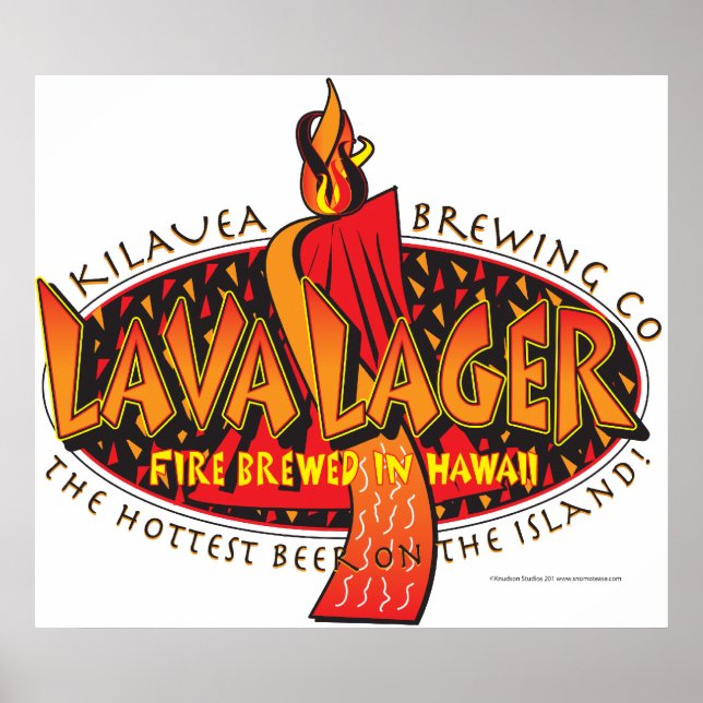 Lava Lager Hawaiian Beer Poster (Front)