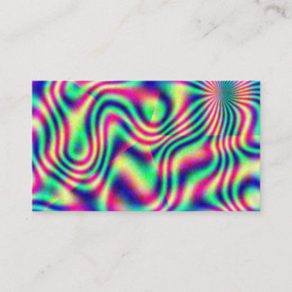 Lava Lamp Acrylic Pour Effect in Pink Purple Cyan Business Card