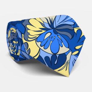 Lava Lamp Floral Retro Single-side Printed Tie