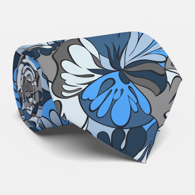 Lava Lamp Floral Retro Two-sided Tie (Rolled)