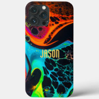 Lava Lamp Orange Aqua Custom Case-Mate iPhone Case