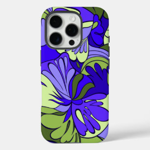 Lava-Lamp Retro Psychedelic Floral iPhone 16 Pro Case