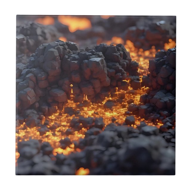 Lava Lands Ceramic Tile (Front)