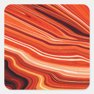 lava paint swirls square sticker