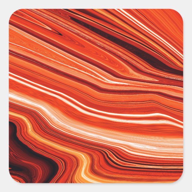 lava paint swirls square sticker (Front)